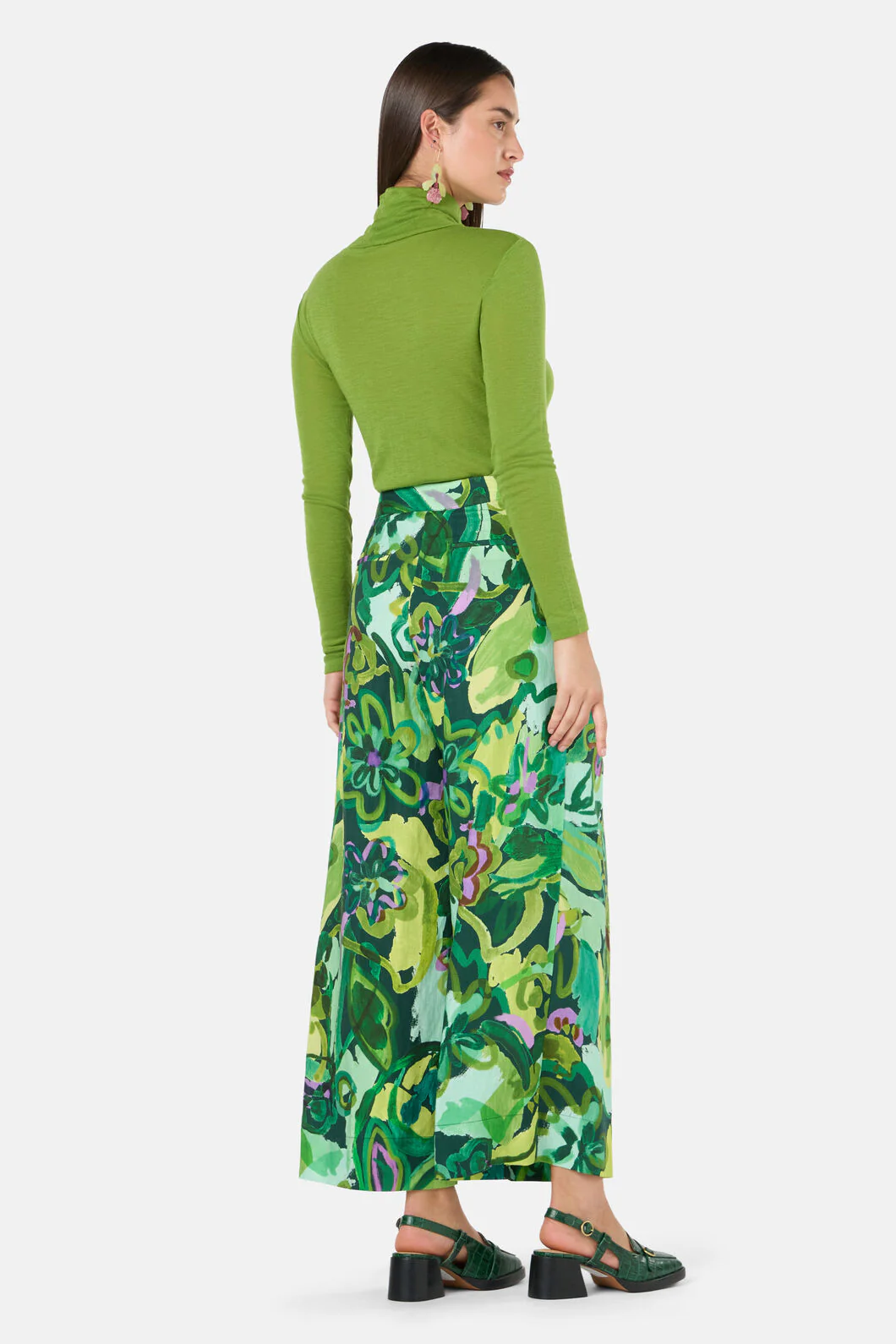 Abstract Flower Linen Pant - Image 3