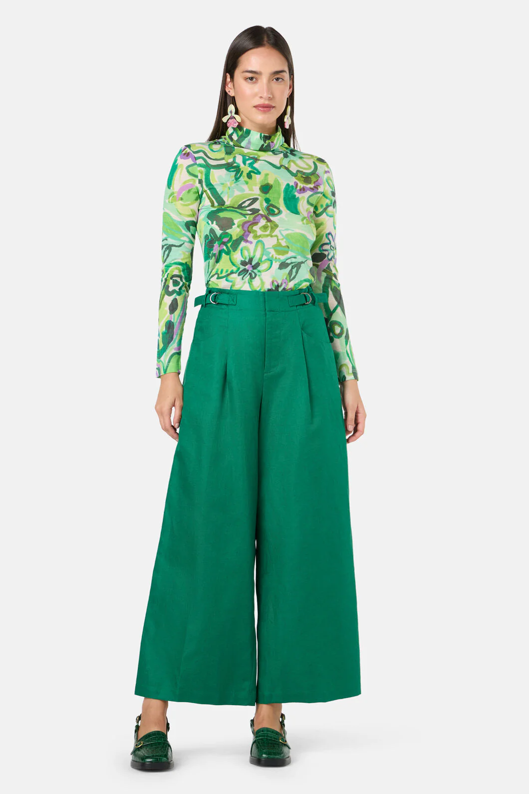 Abstract Flower Merino Polo - Image 4
