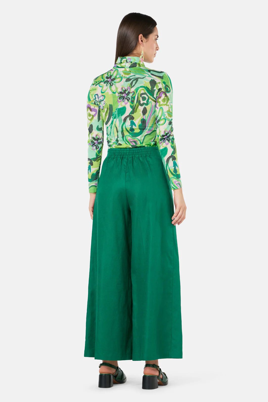 Abstract Flower Merino Polo - Image 6