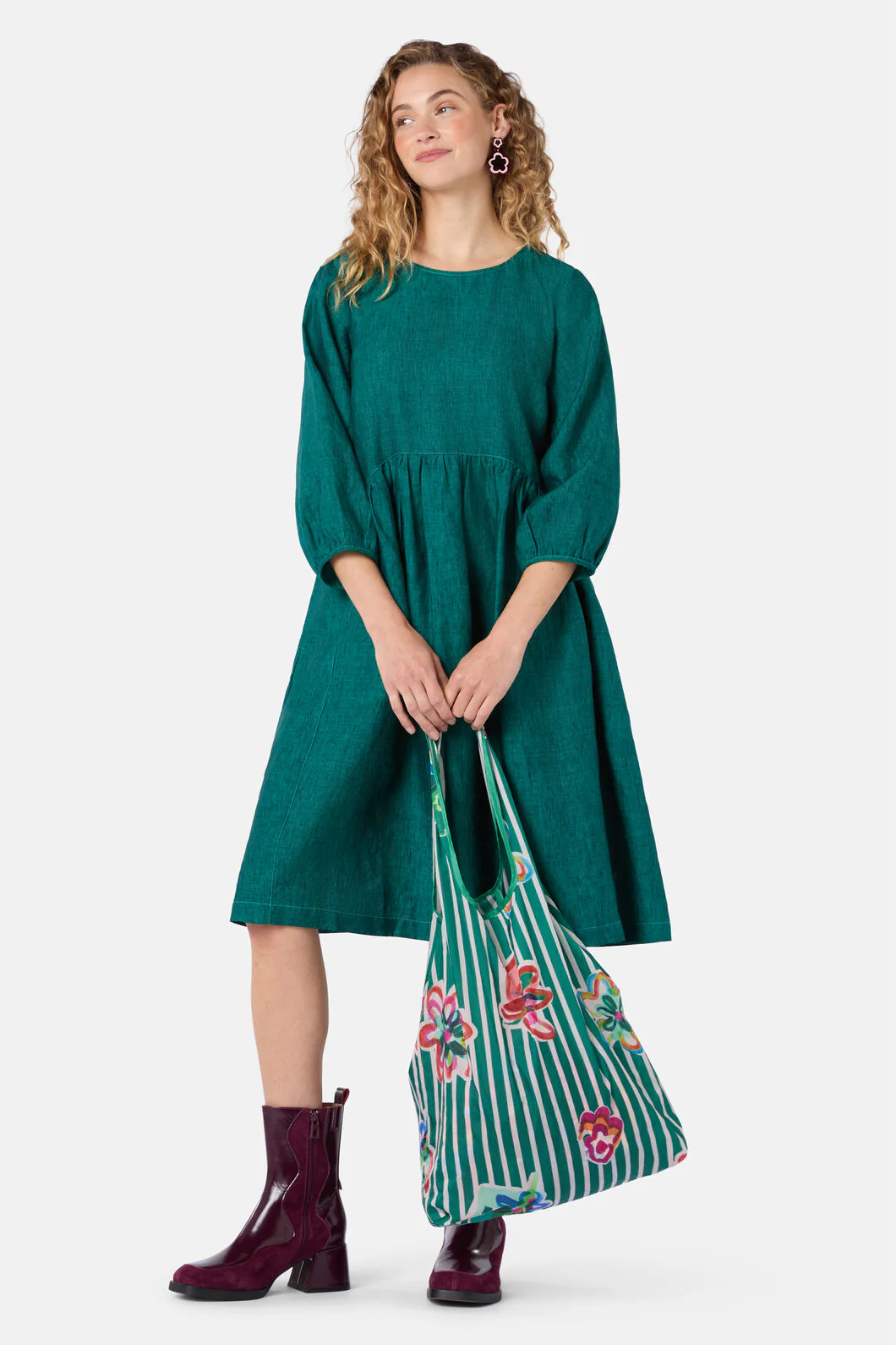 Abstract Flower Packable Tote - Image 3