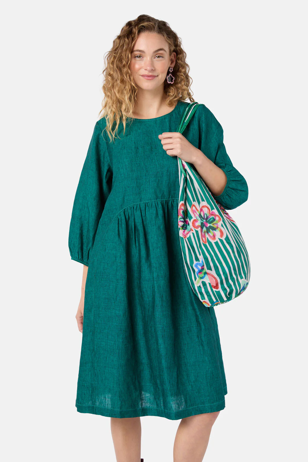 Abstract Flower Packable Tote - Image 4