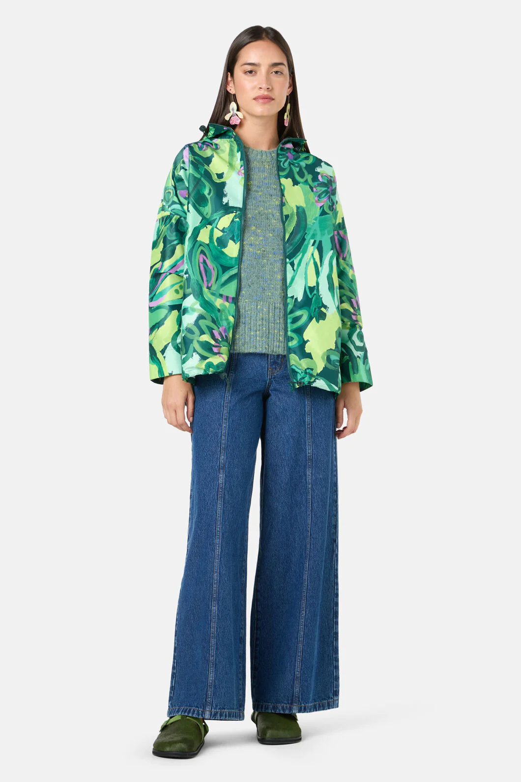 Abstract Flower Raincoat - Image 2