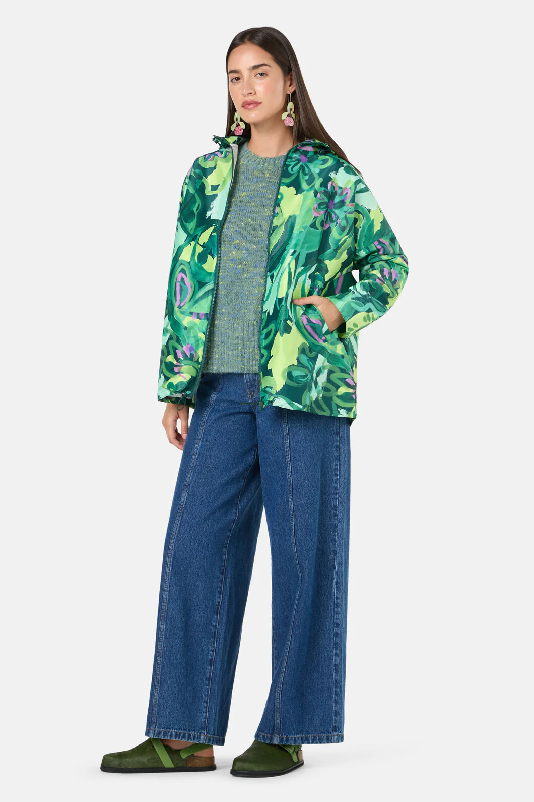 Abstract Flower Raincoat - Image 3