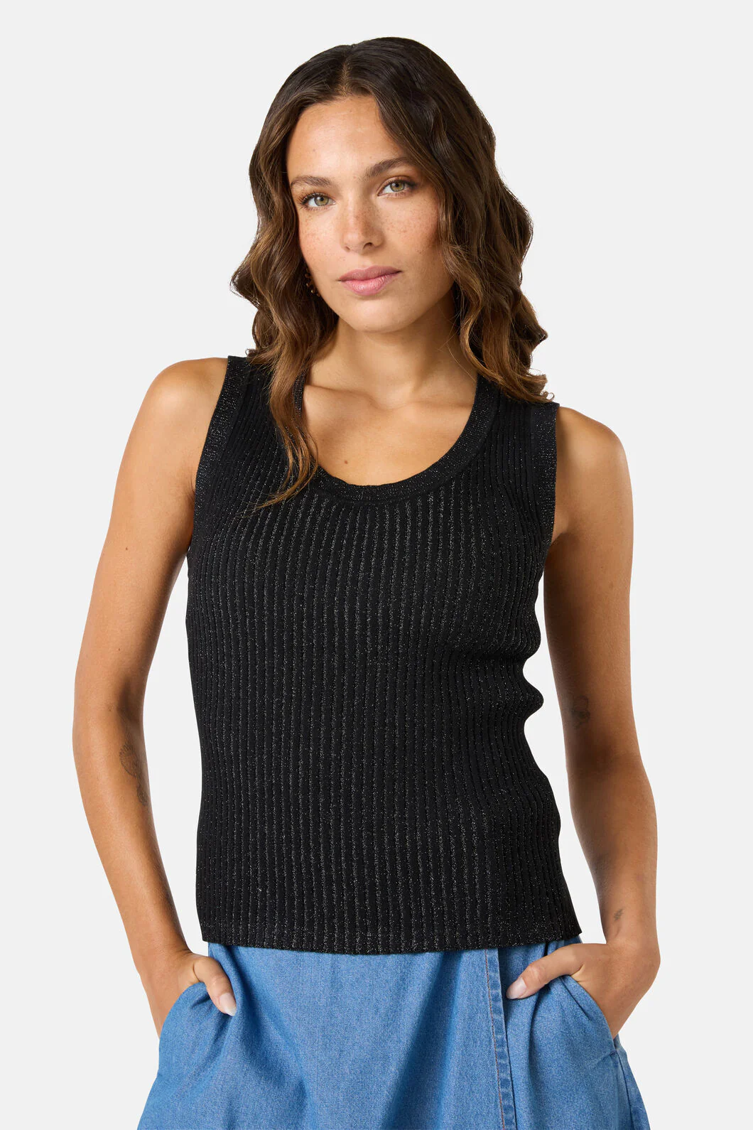Allegra Cotton Knit Tank