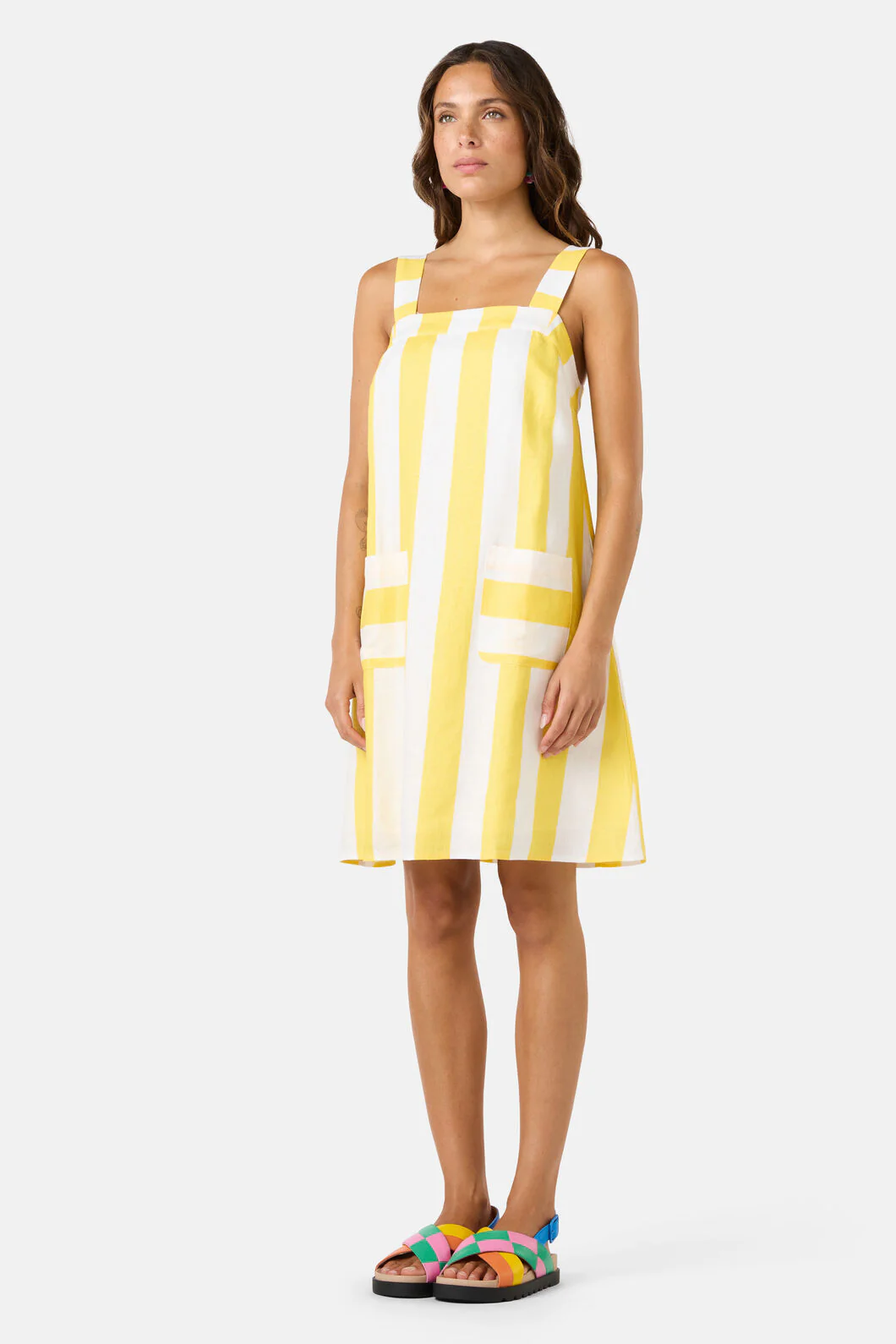 Amara Stripe Linen Dress - Image 3