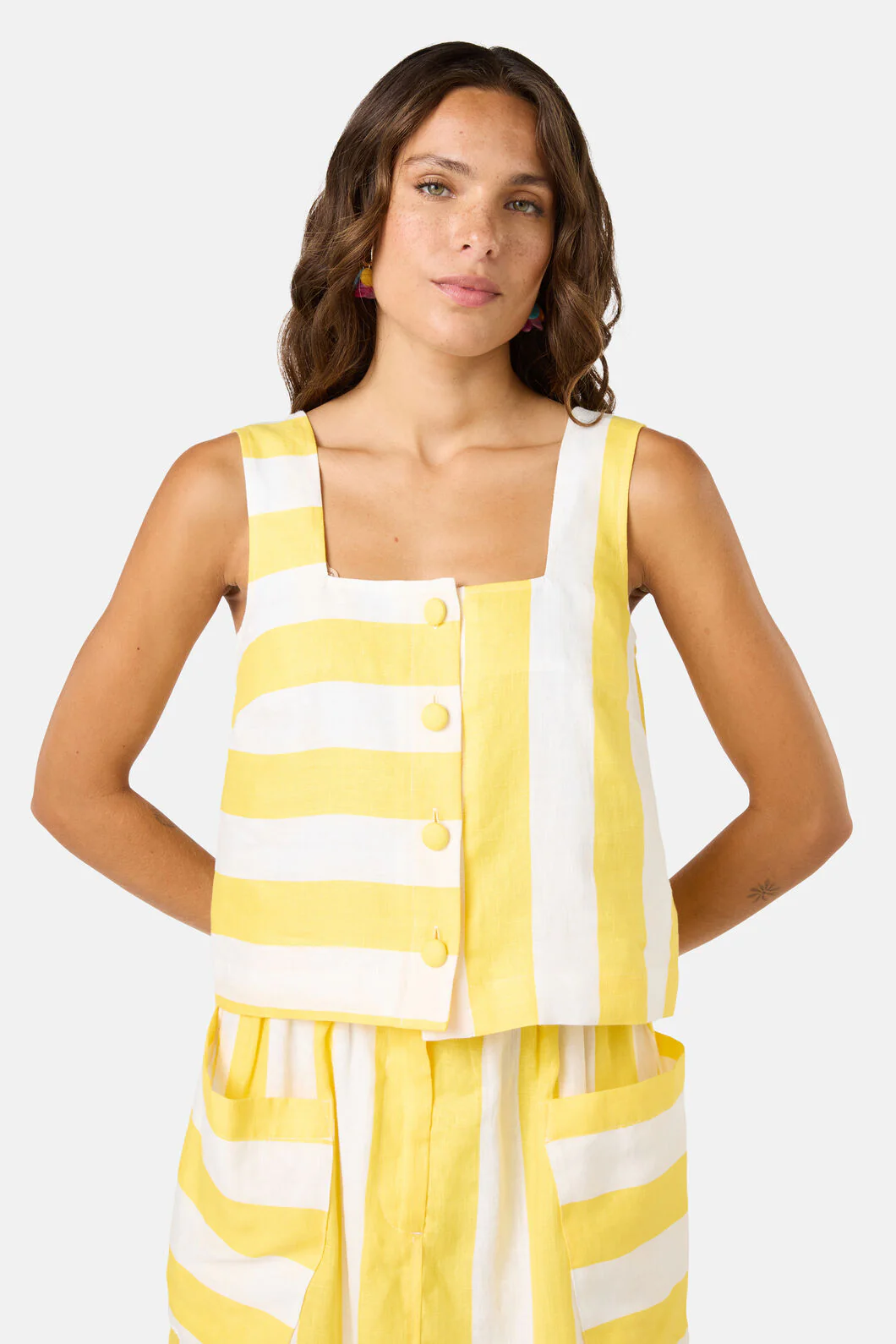 Amara Stripe Linen Tank - Image 7