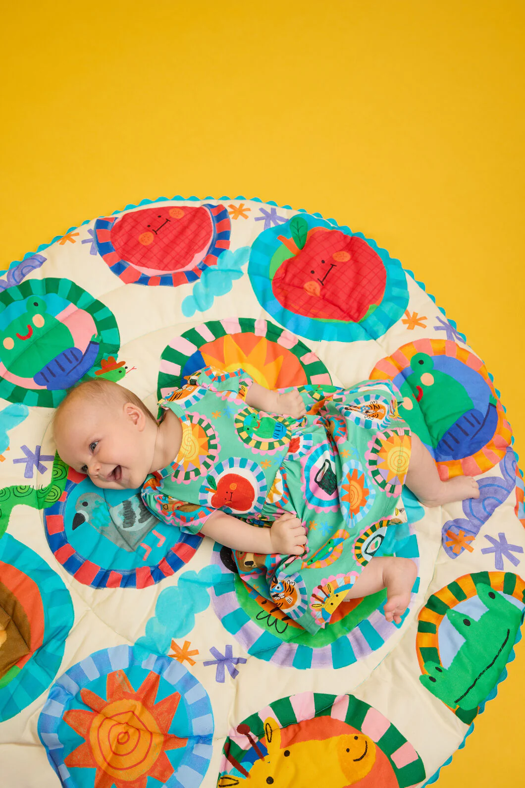 Animal Stamp Baby Dress