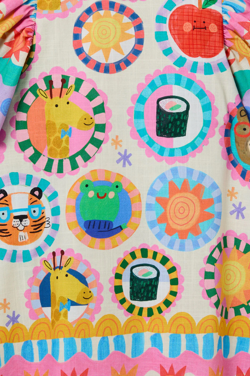 Animal Stamp Kids Border Dress - Image 4