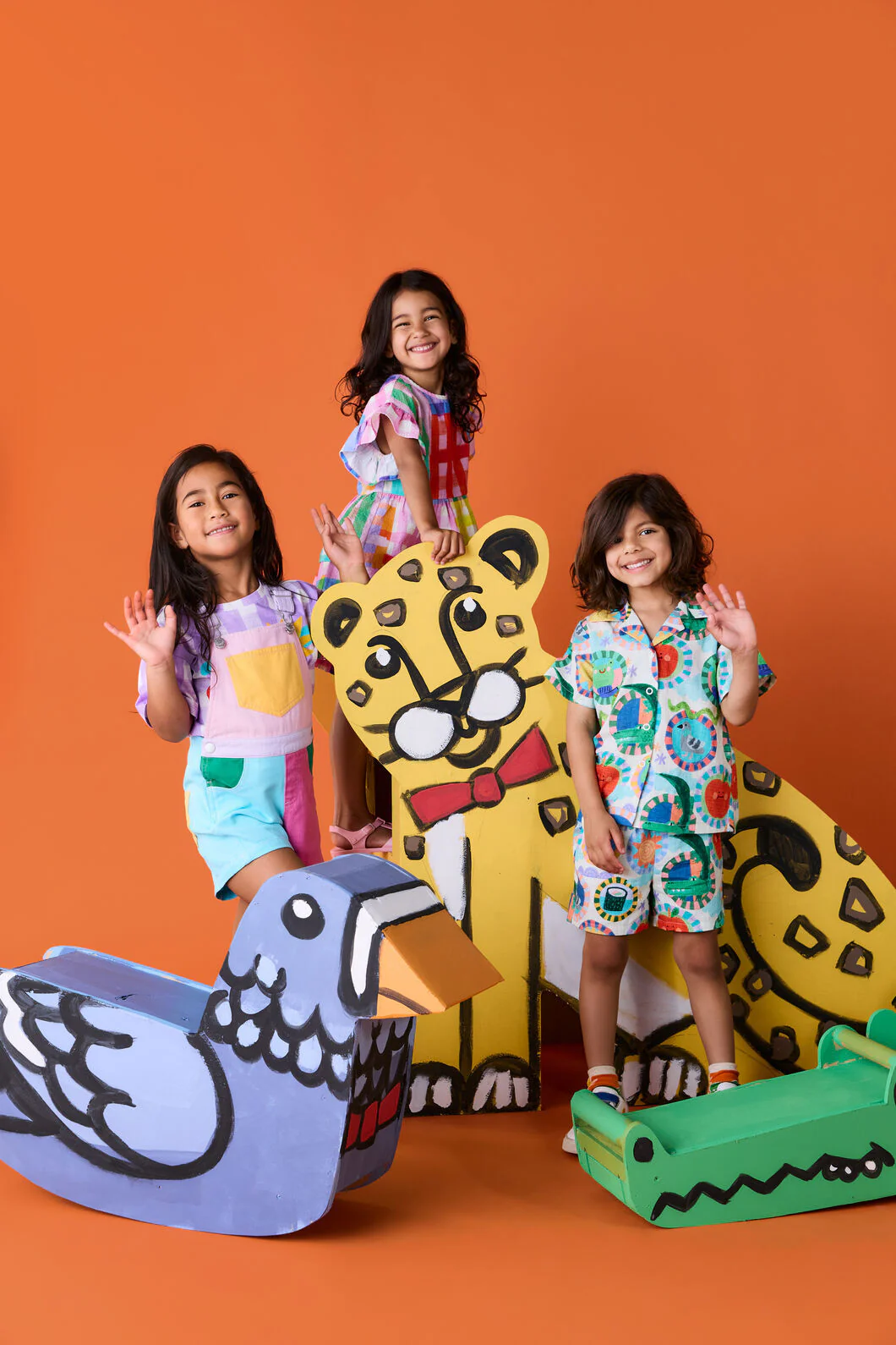 Animal Stamp Kids Shorts - Image 2