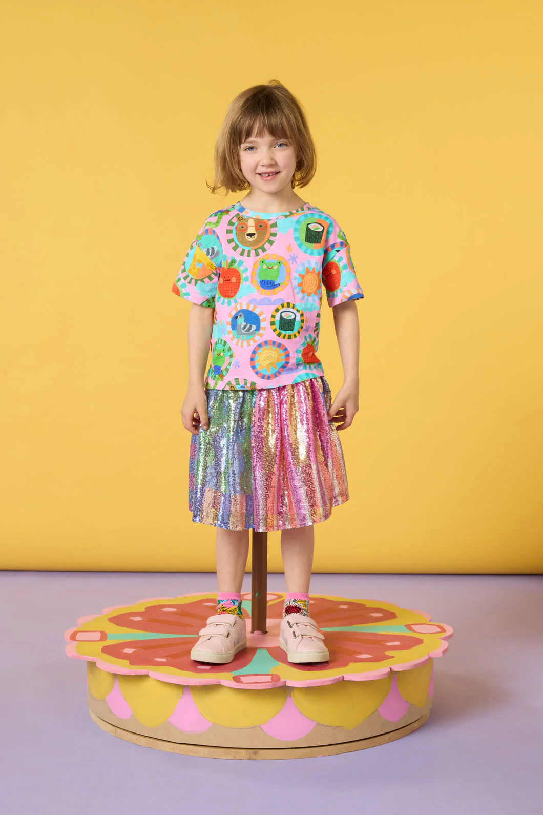 Animal Stamp Kids SS Tee