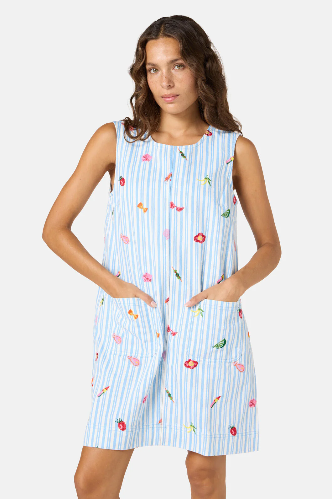 Antipasto Print Denim Dress