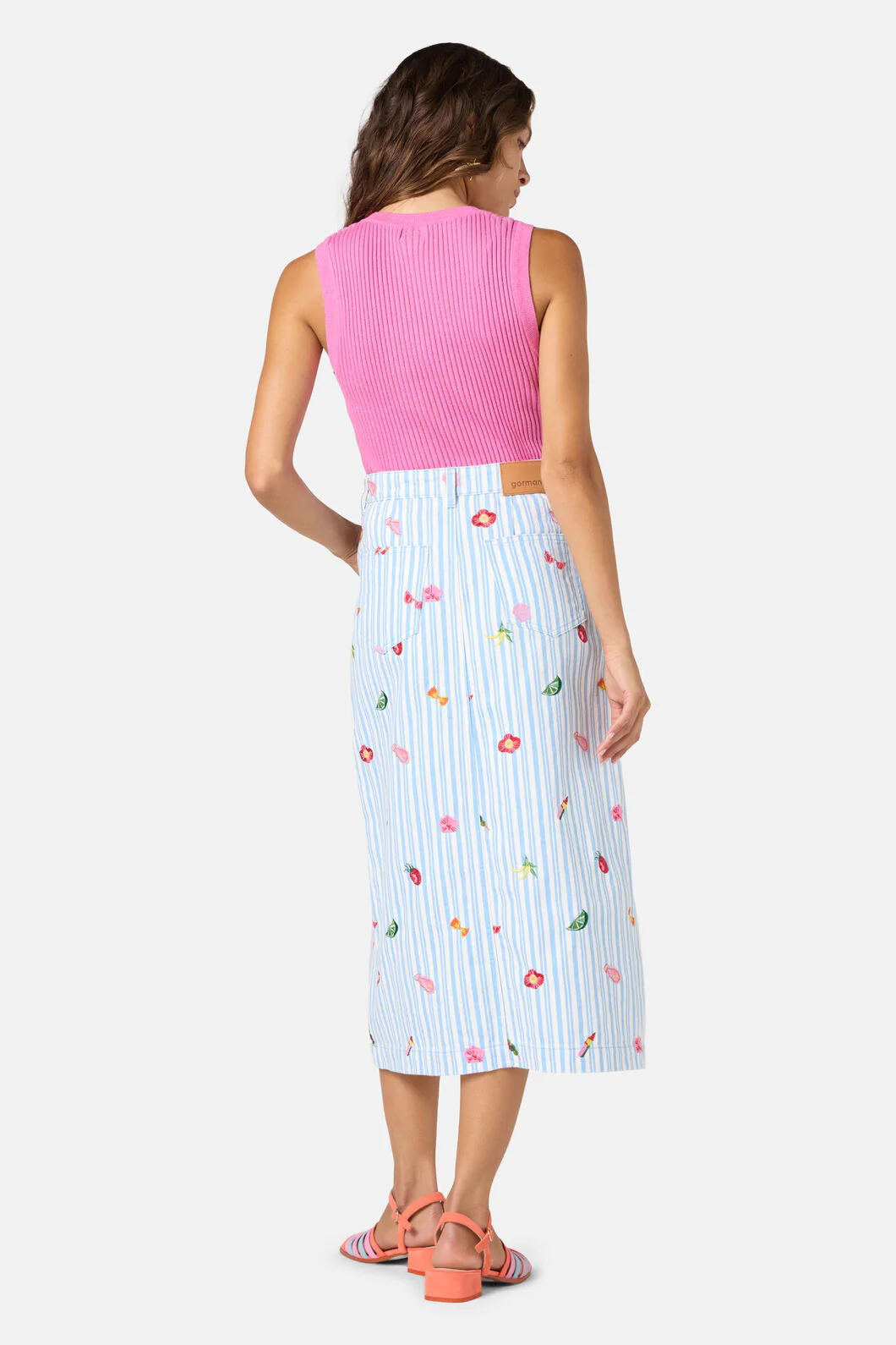 Antipasto Print Denim Skirt - Image 3