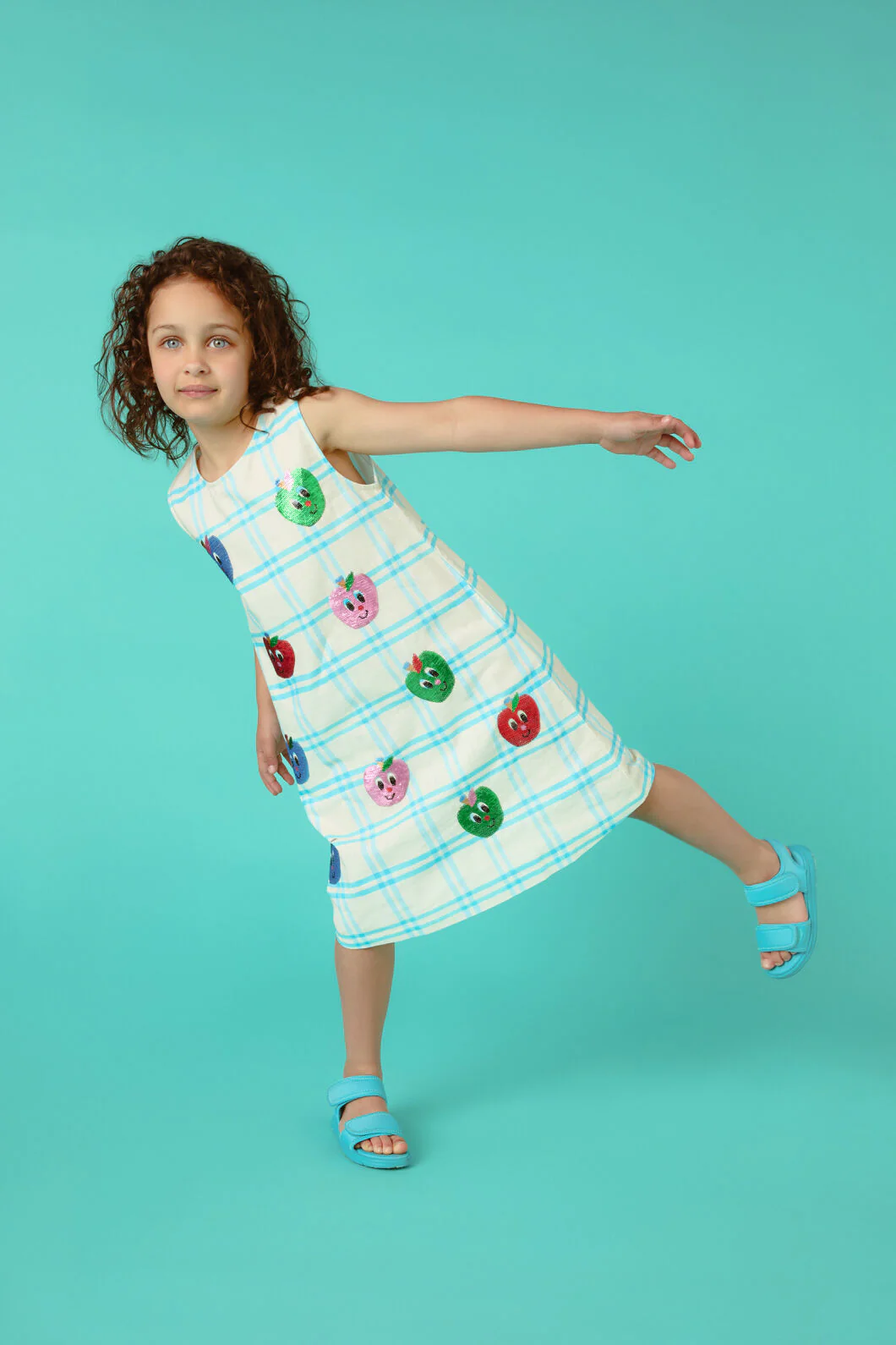 Apples Sequins Kids Party Dress