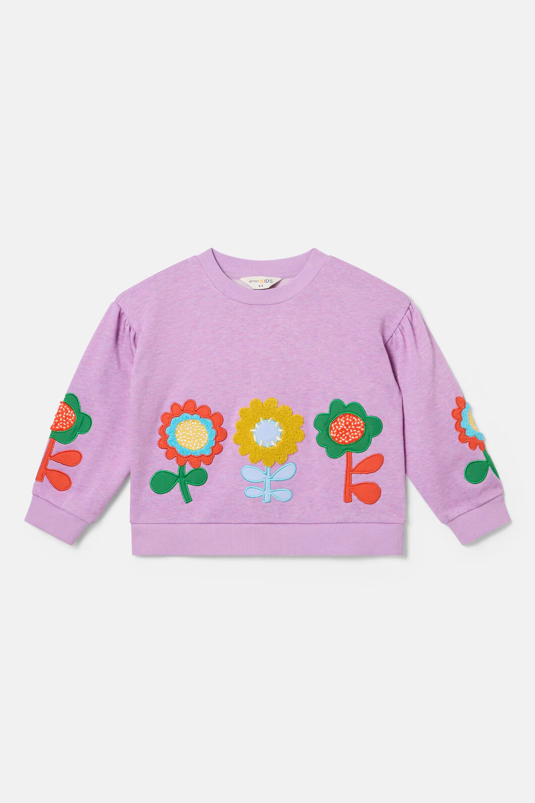 Applique Floral Kids Sweater - Image 3