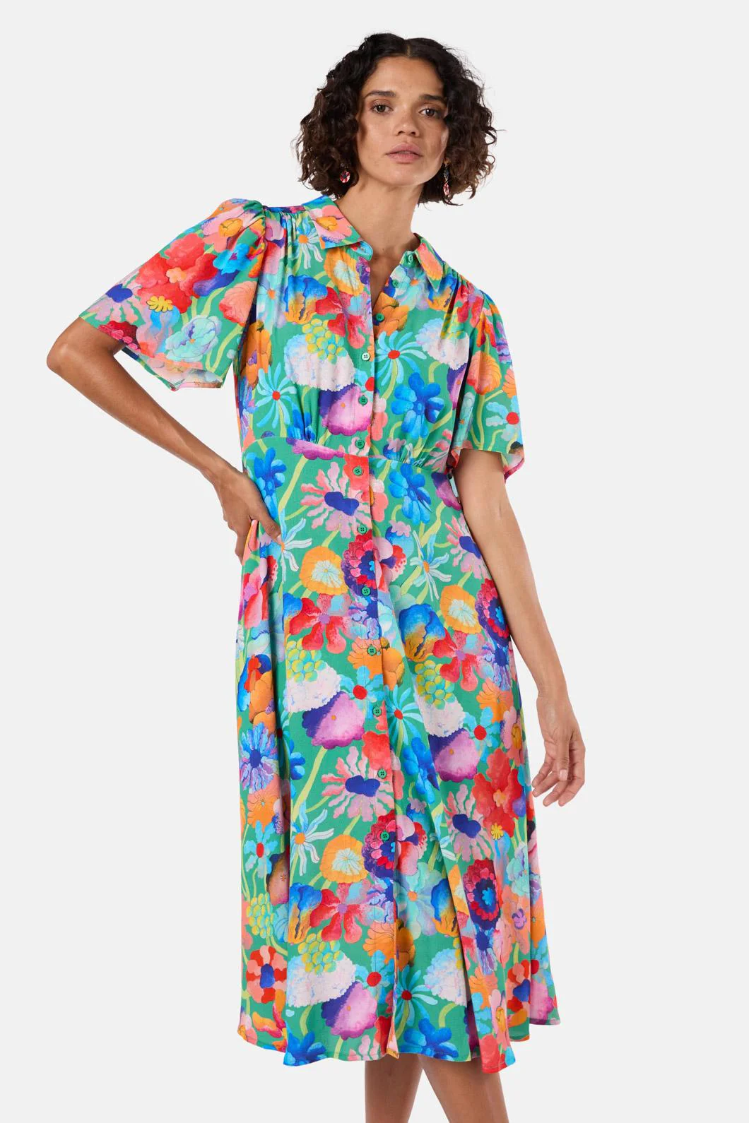 Big Bouquet Shirt Dress - Image 2
