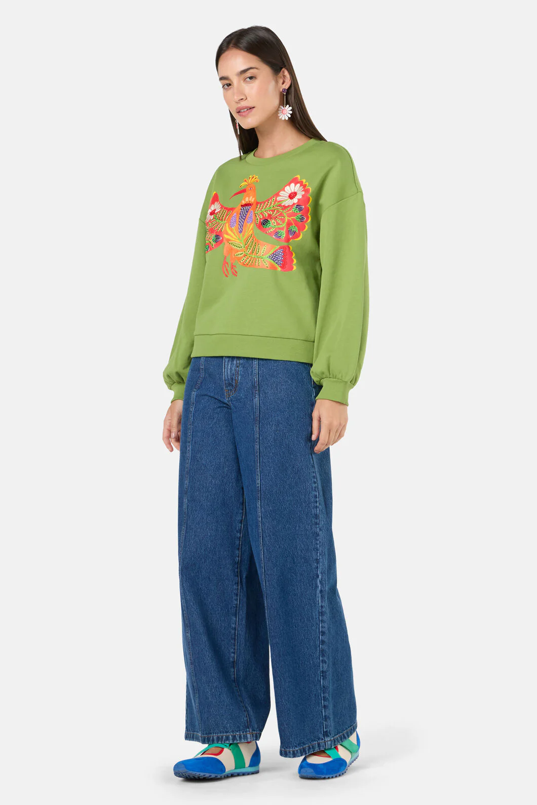 Blooming Bird Embroidered Sweater - Image 3