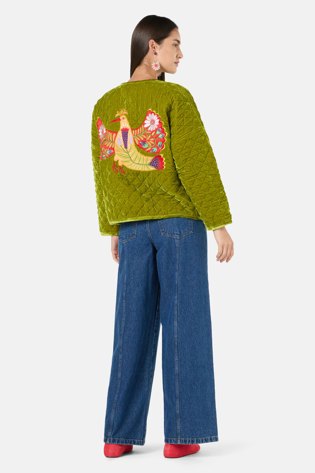 Blooming Bird Print Jacket - Image 11