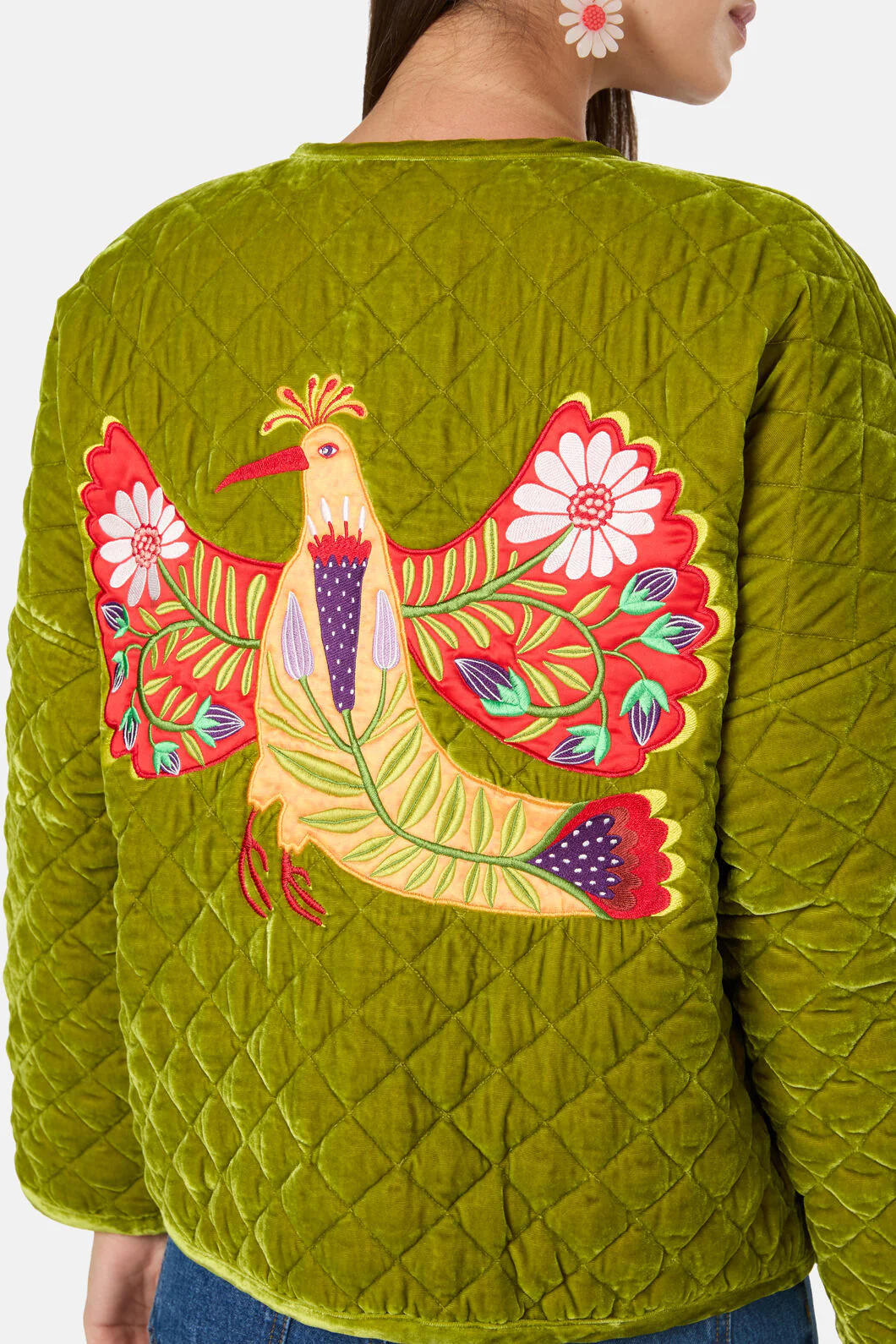 Blooming Bird Print Jacket - Image 12