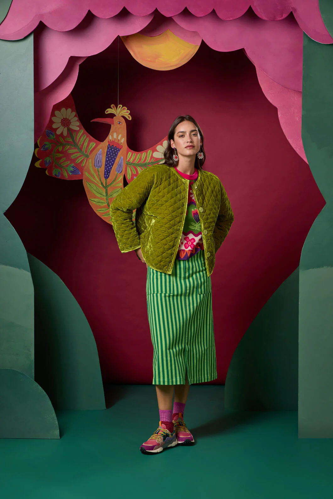 Blooming Bird Print Jacket - Image 4
