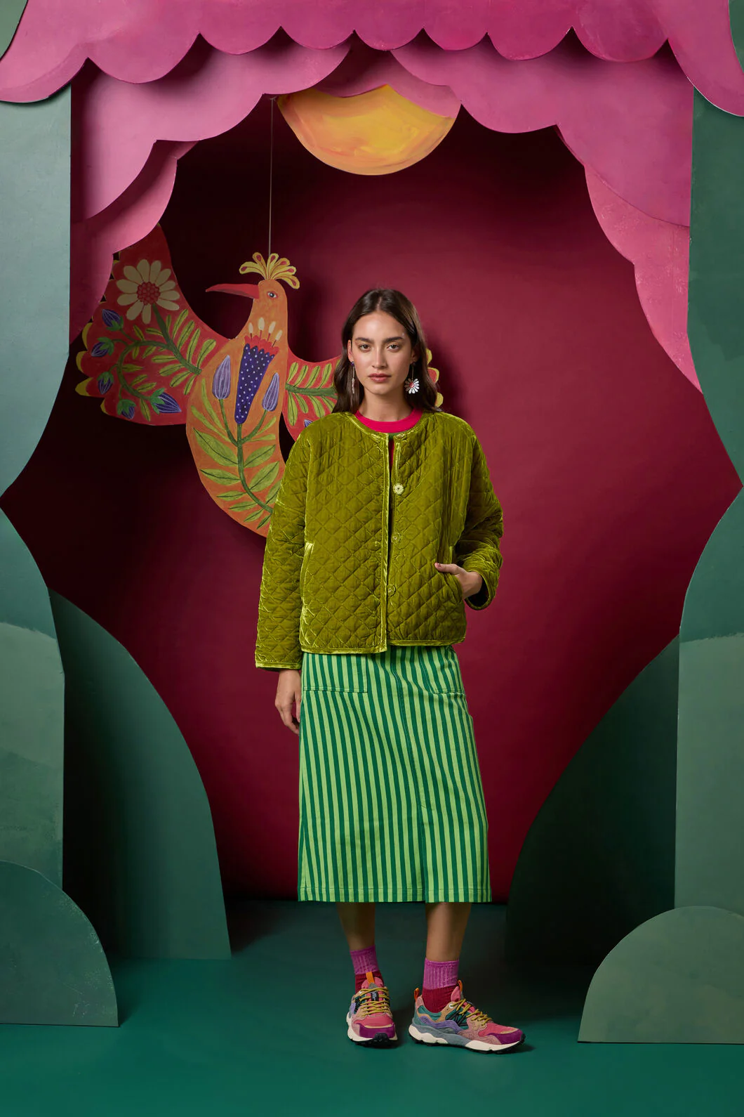 Blooming Bird Print Jacket - Image 5
