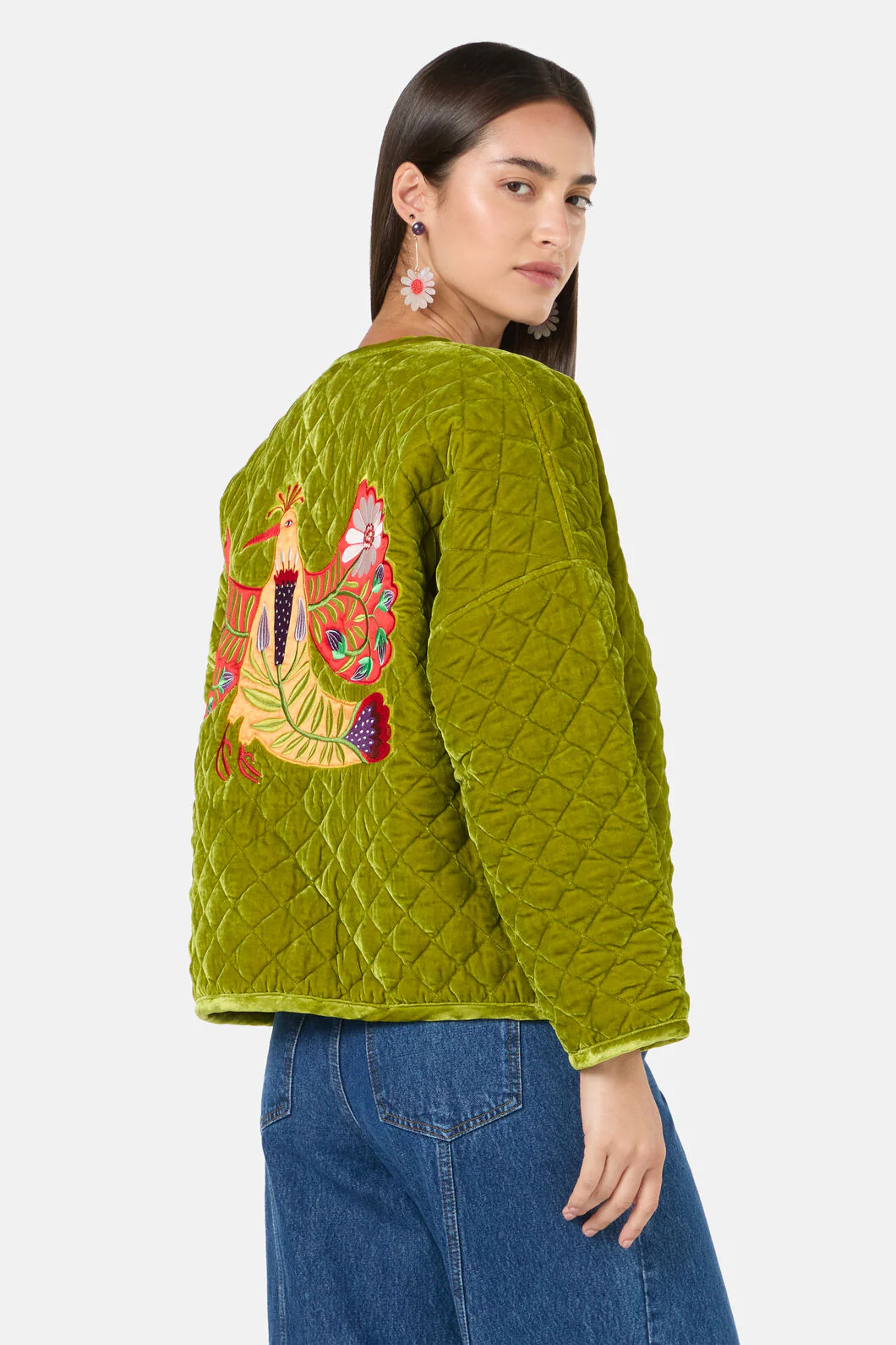 Blooming Bird Print Jacket - Image 7