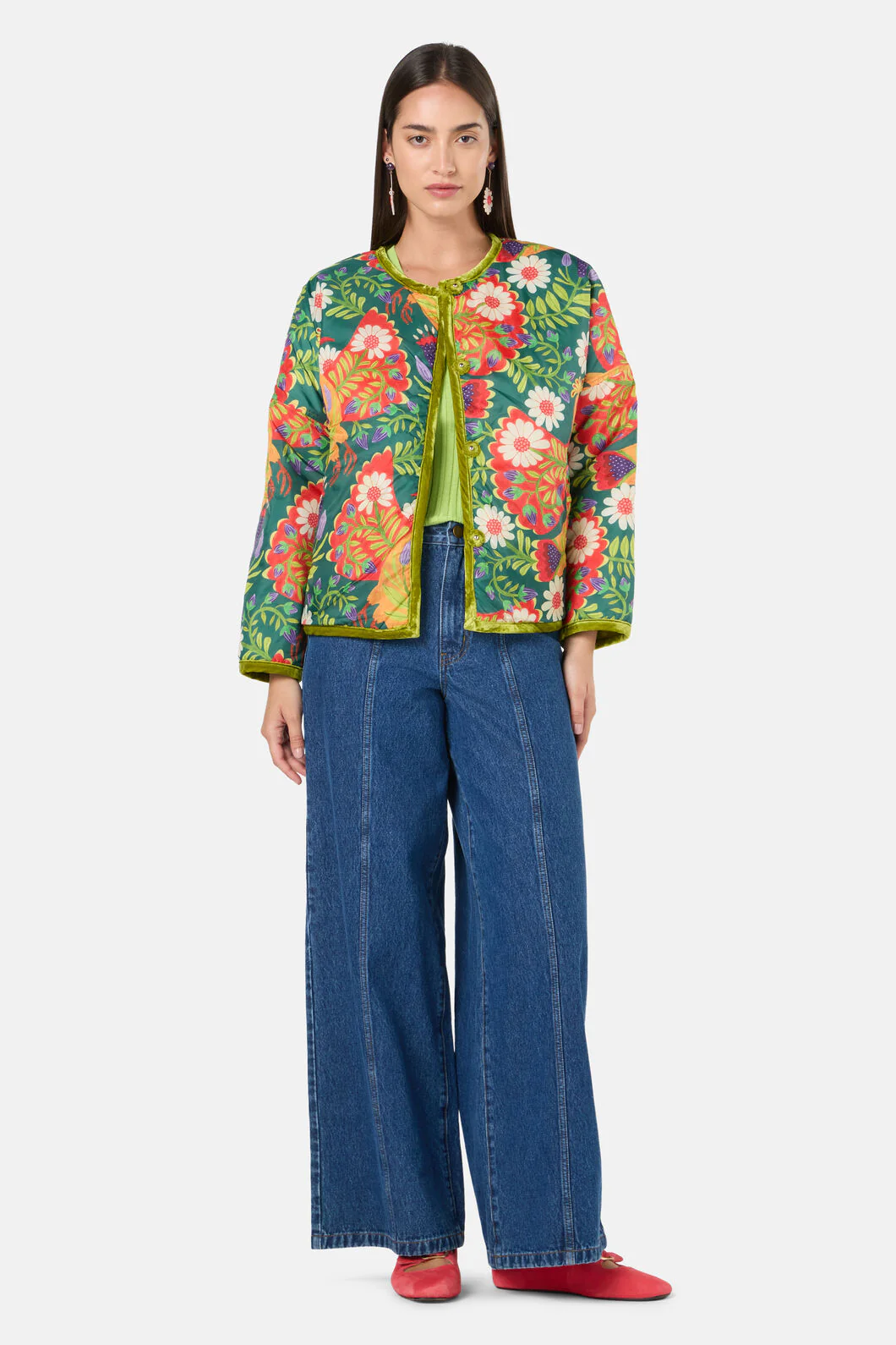 Blooming Bird Print Jacket - Image 8
