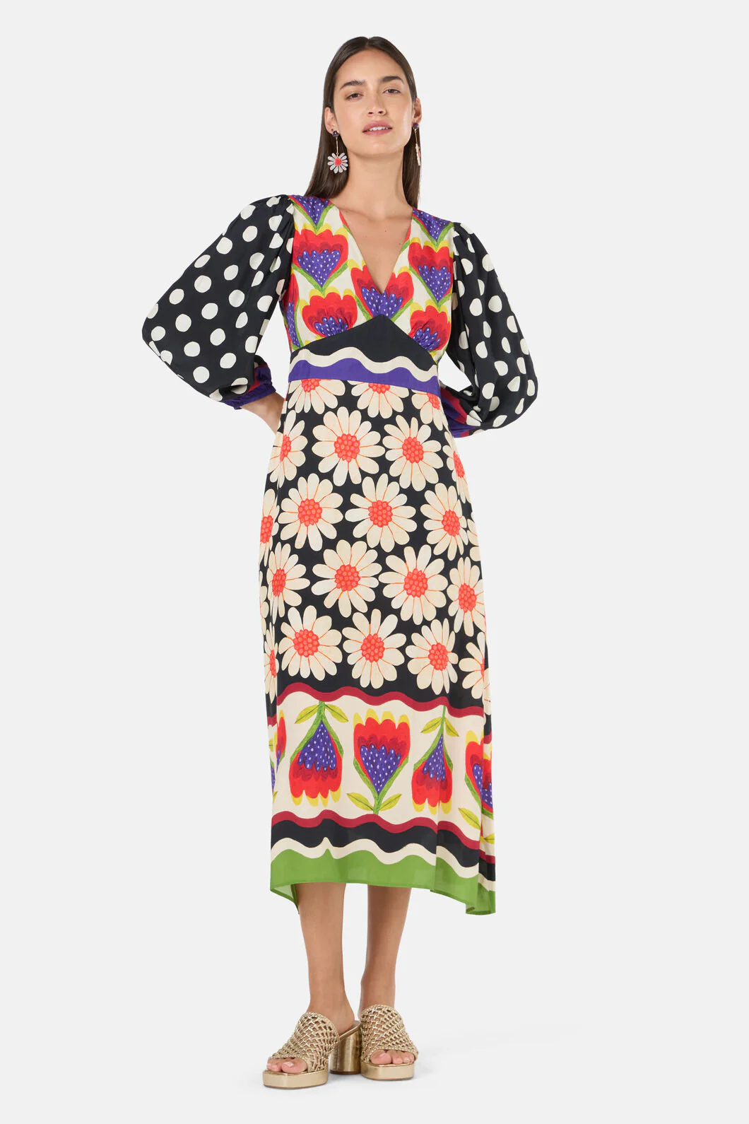 Blooming Daisy Print Long Dress - Image 3
