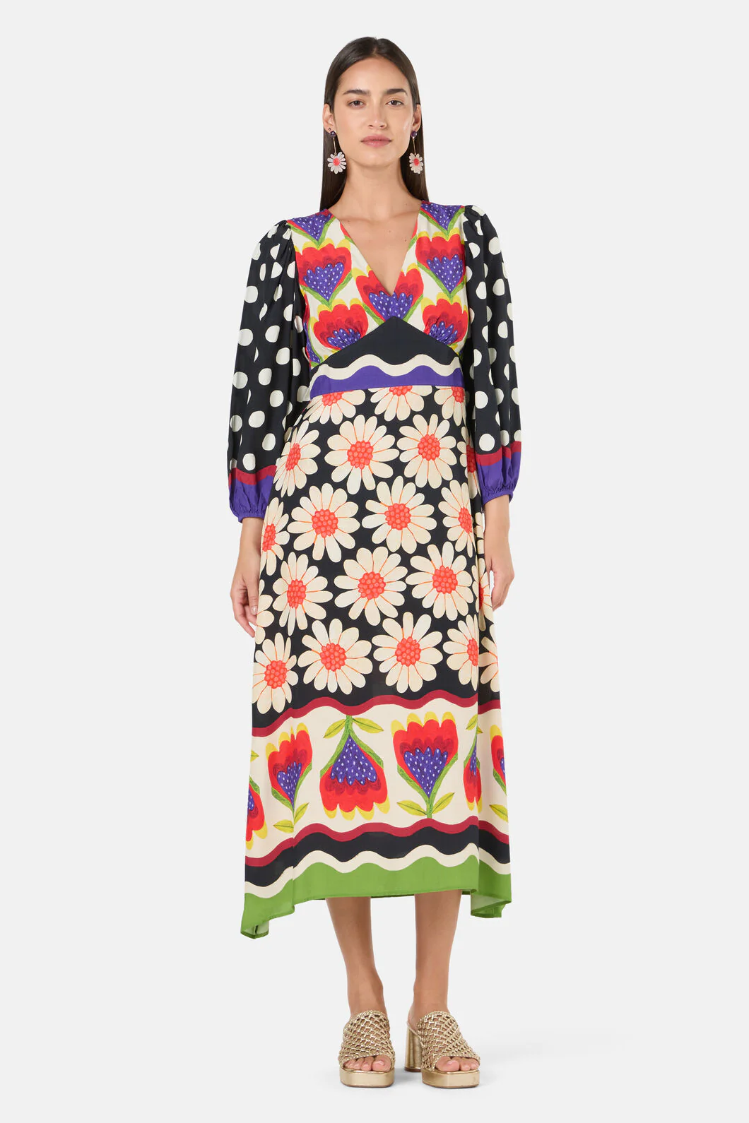 Blooming Daisy Print Long Dress - Image 4