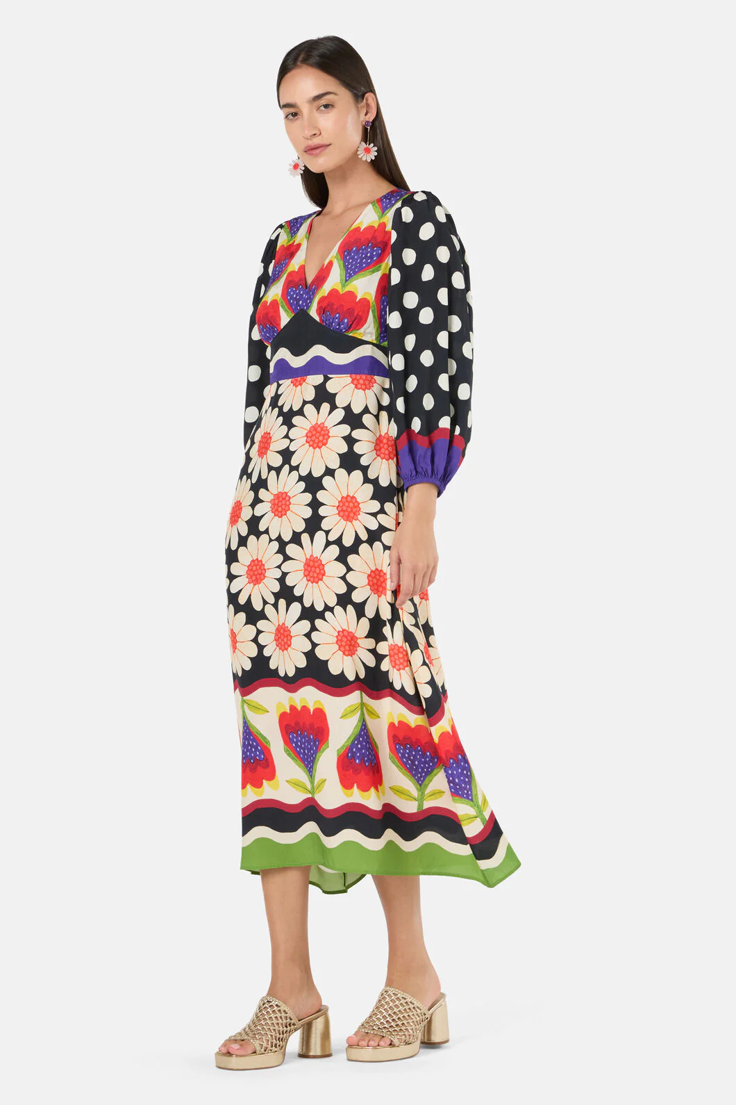 Blooming Daisy Print Long Dress - Image 5