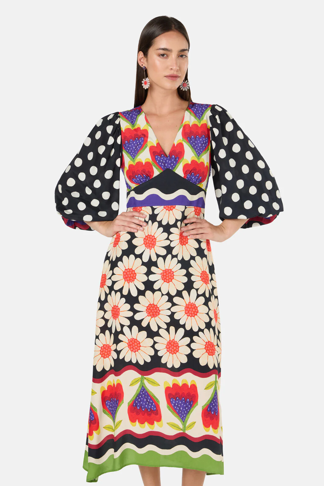 Blooming Daisy Print Long Dress - Image 7