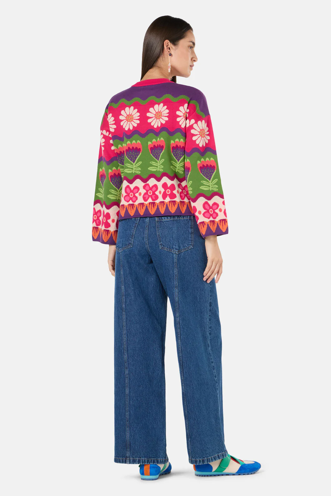 Blooming Stripe Cotton Jumper - Image 6