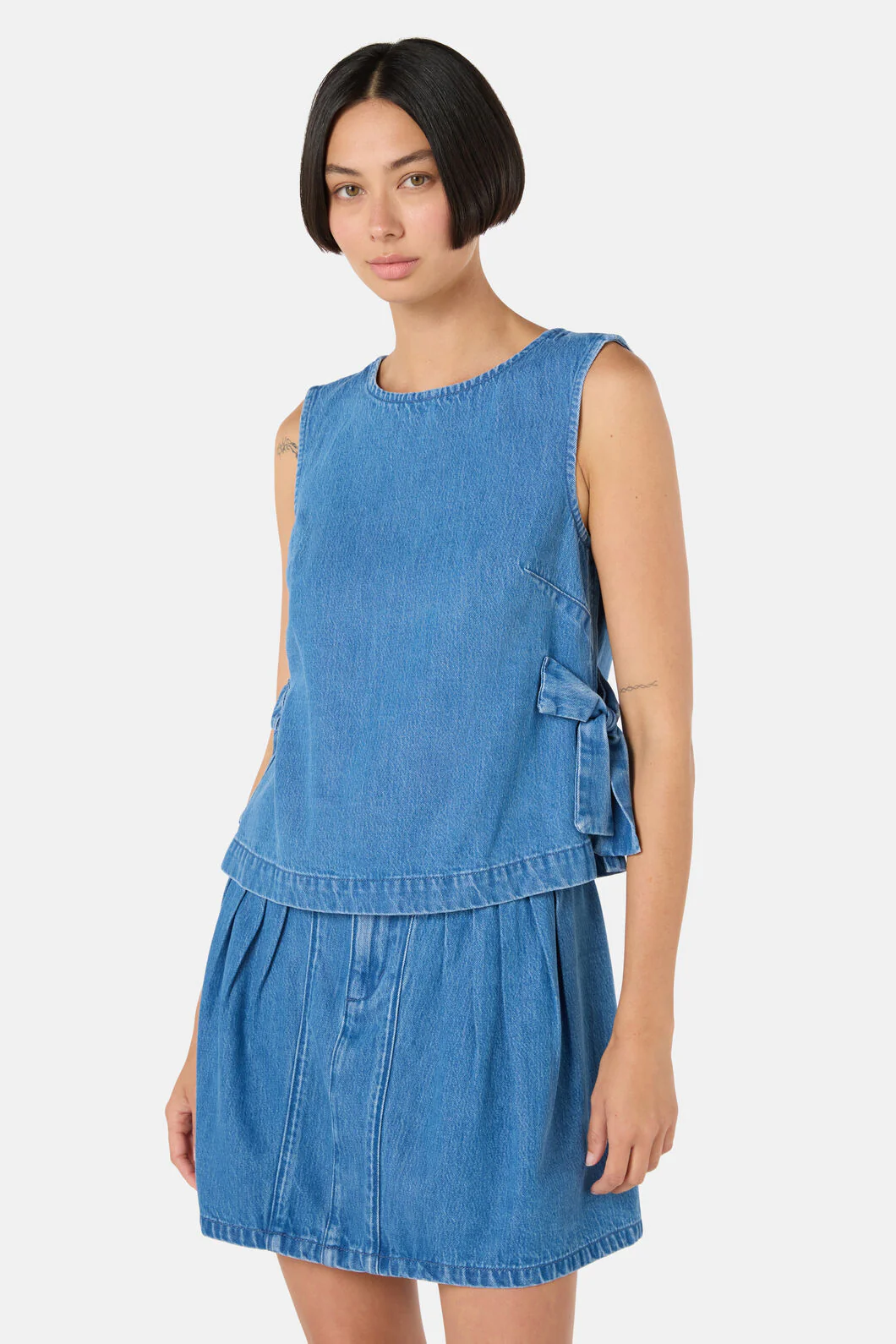 Bowtiful Denim Tank