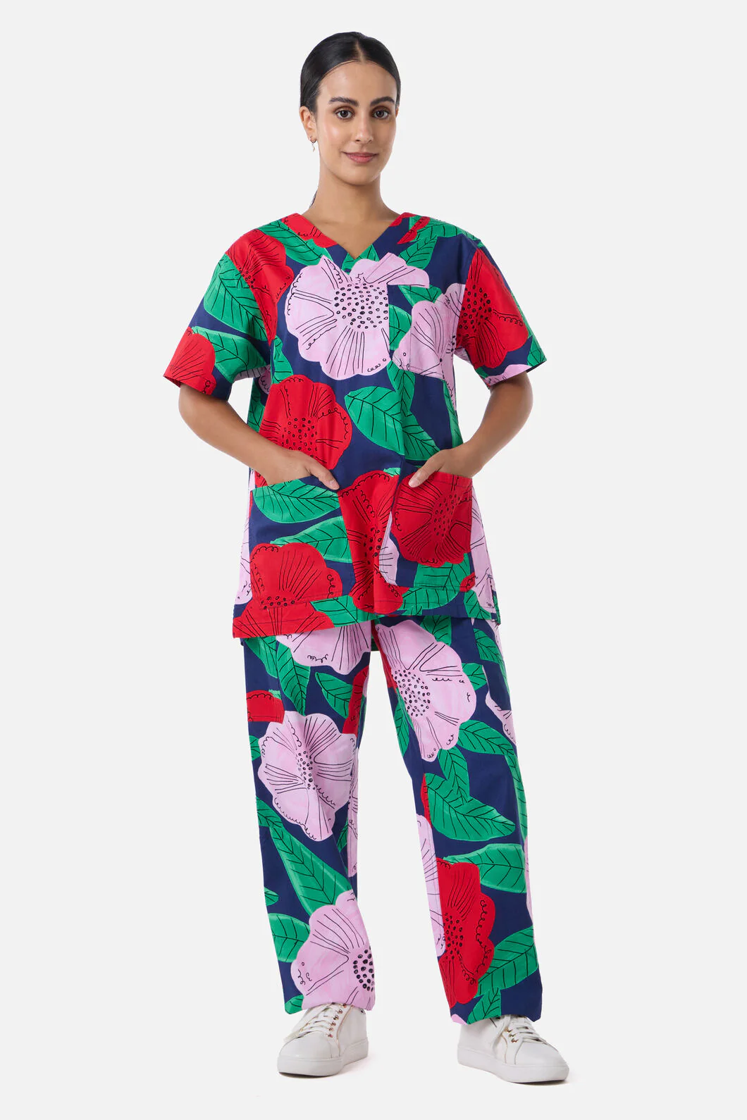 Camellia Floral Scrub Set