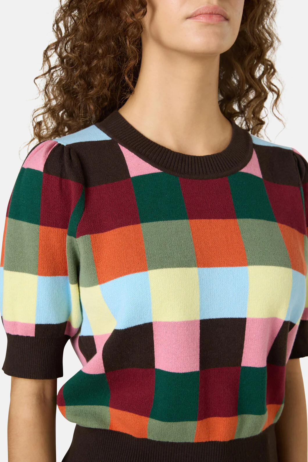 Camp Check Cotton Knit Top - Image 5