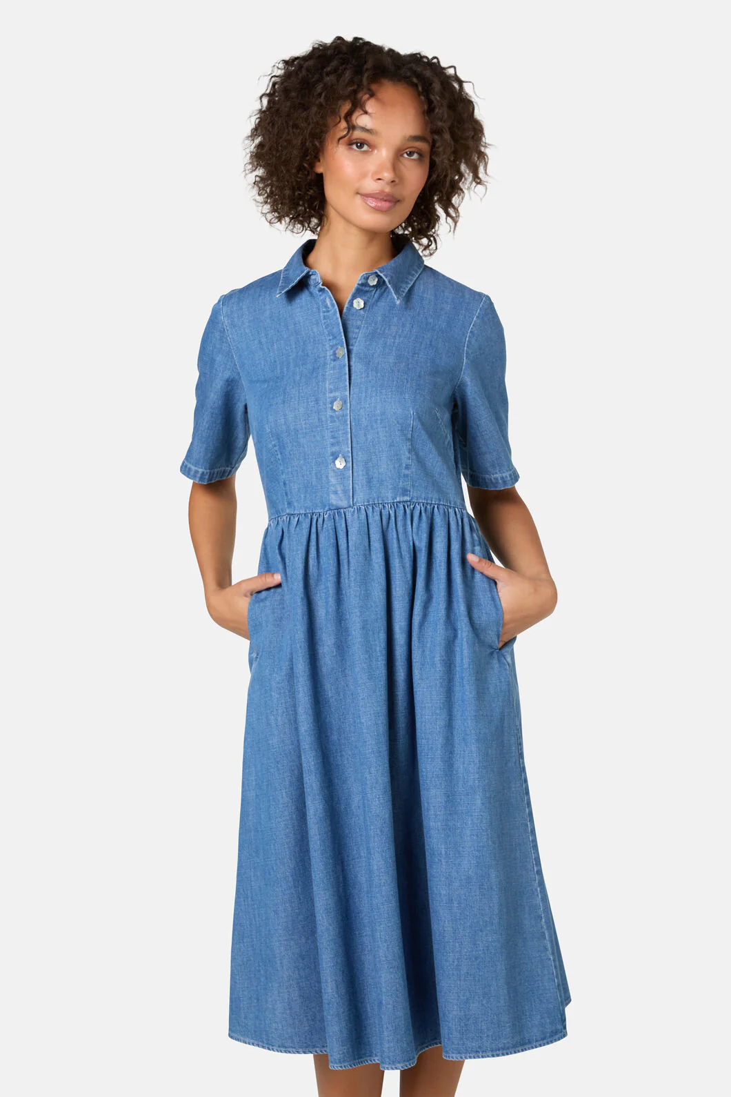 Chantelle Chambray Dress - Image 2