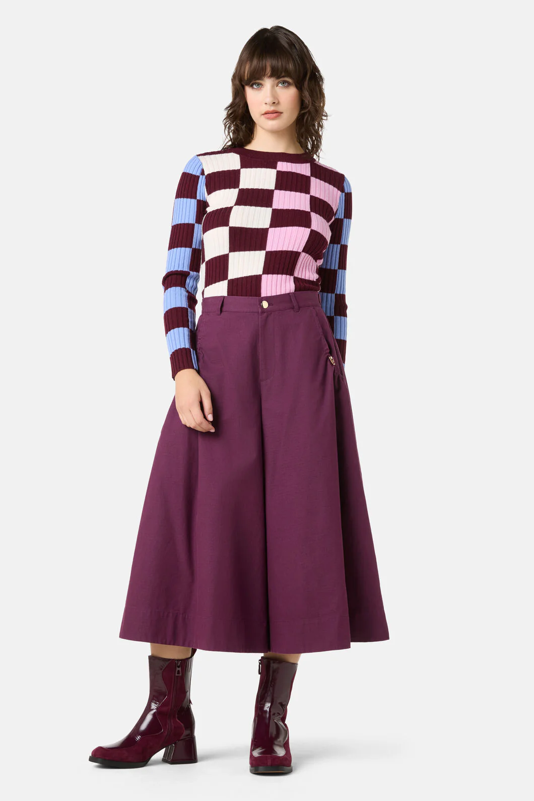Check Merino Knit Top - Image 2