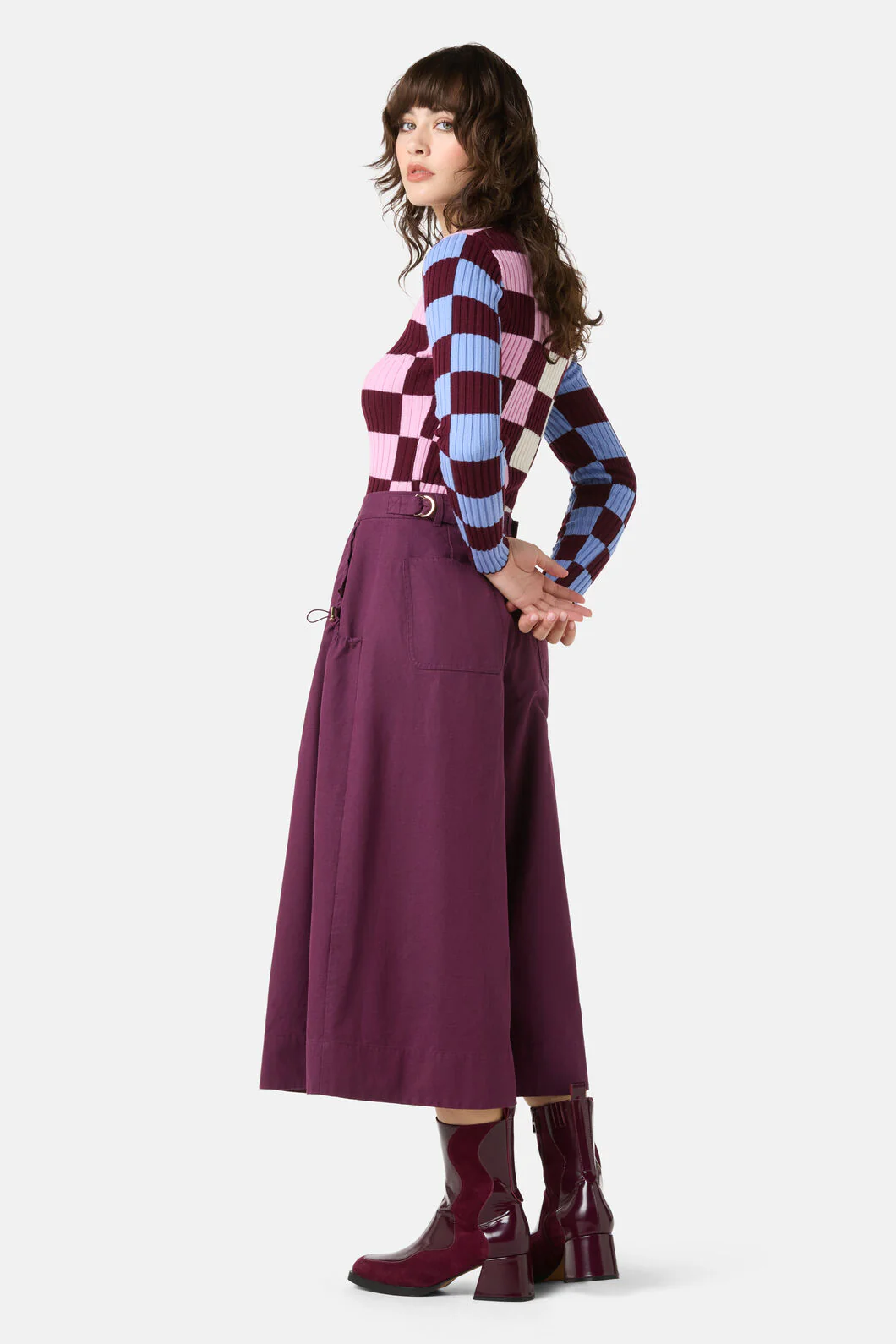 Check Merino Knit Top - Image 3
