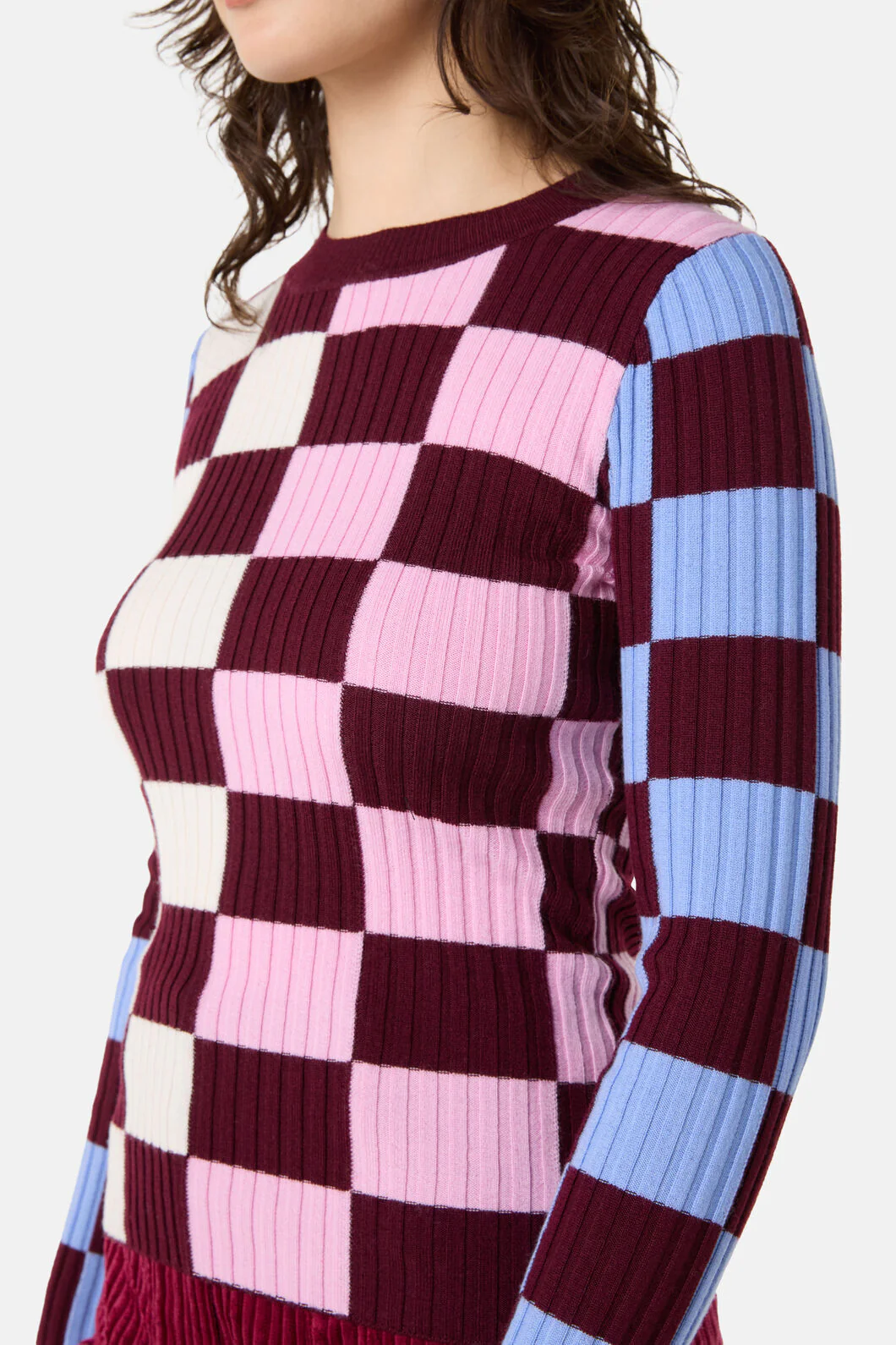Check Merino Knit Top - Image 5