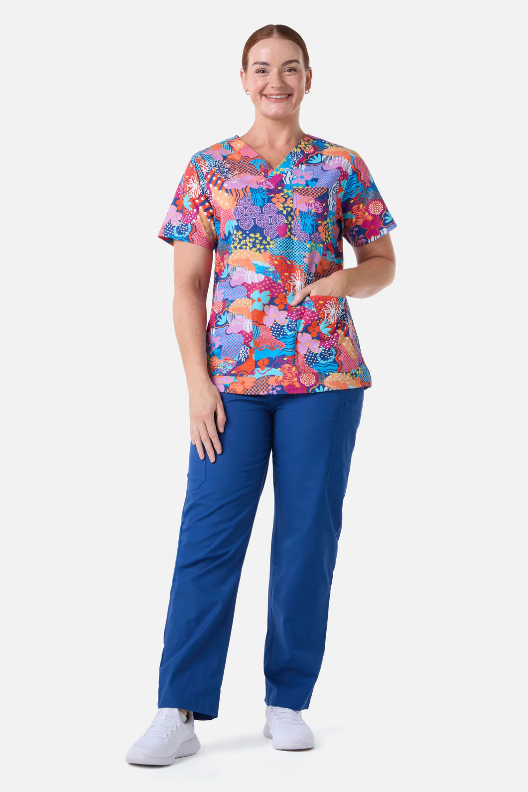 Collage Scrub Top & Pant Set