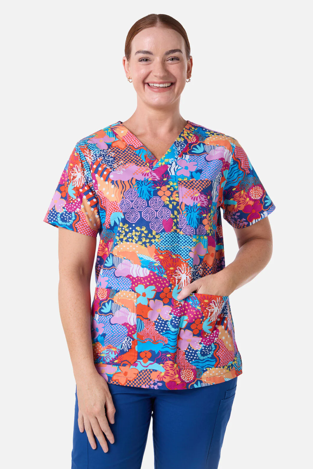 Collage Scrub Top & Pant Set - Image 2
