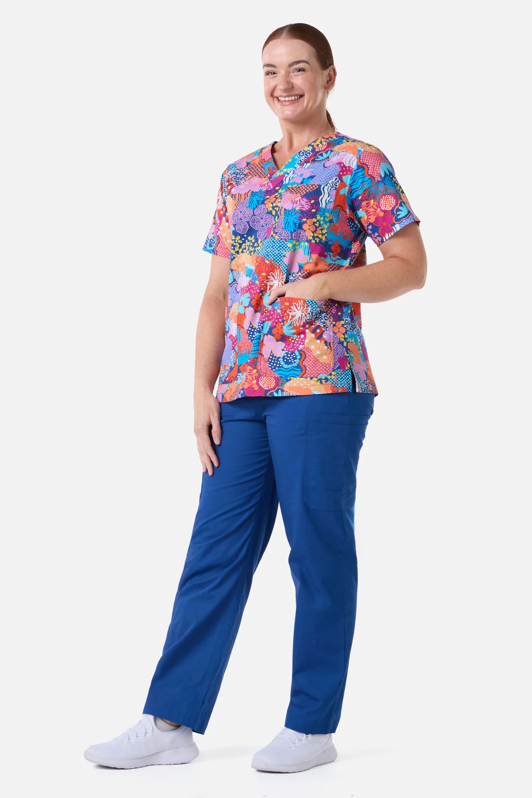 Collage Scrub Top & Pant Set - Image 3