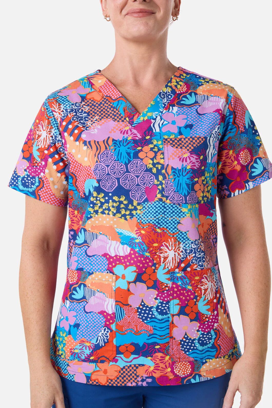 Collage Scrub Top & Pant Set - Image 5