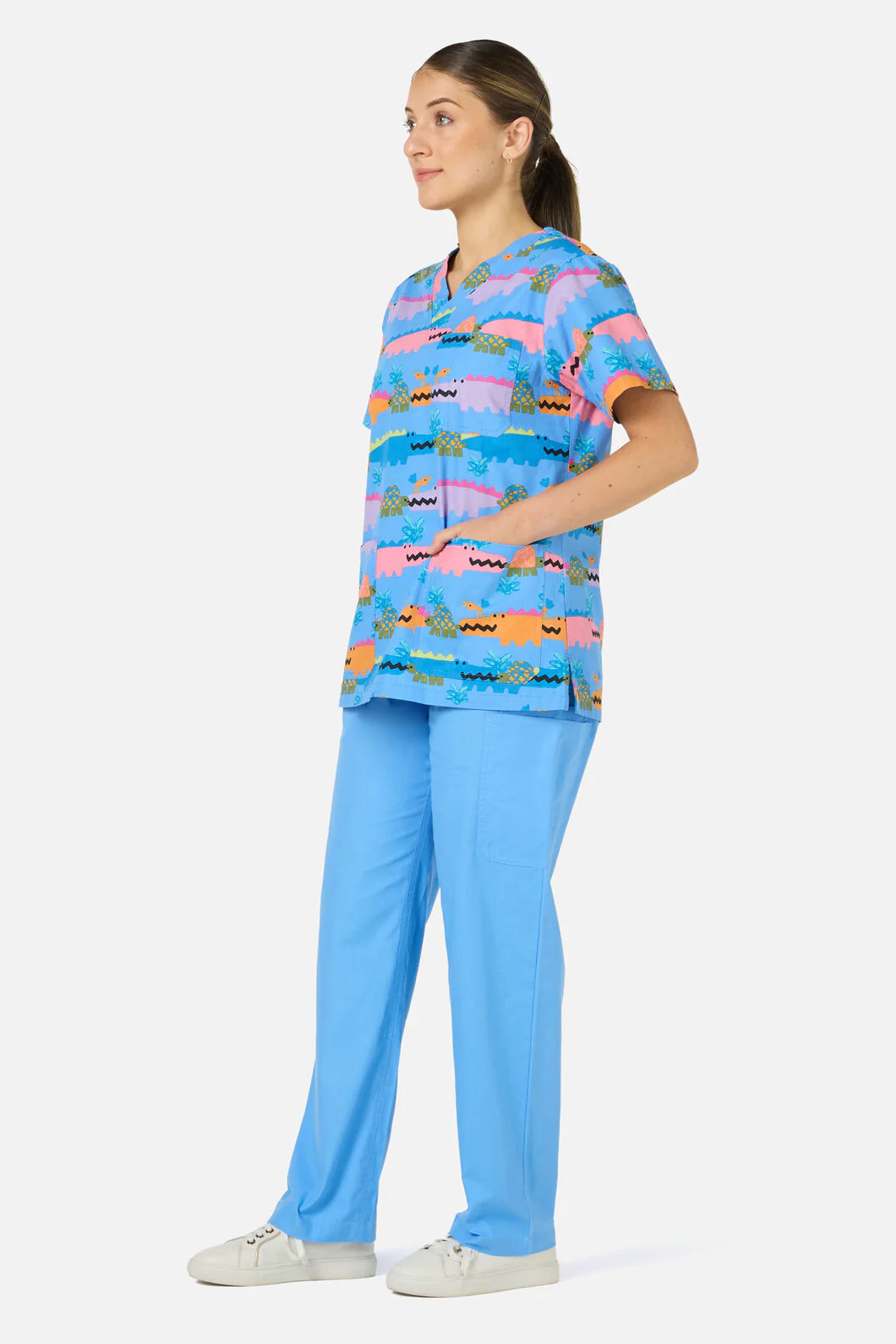 Croc Snap Top & Pant Scrub Set - Image 2