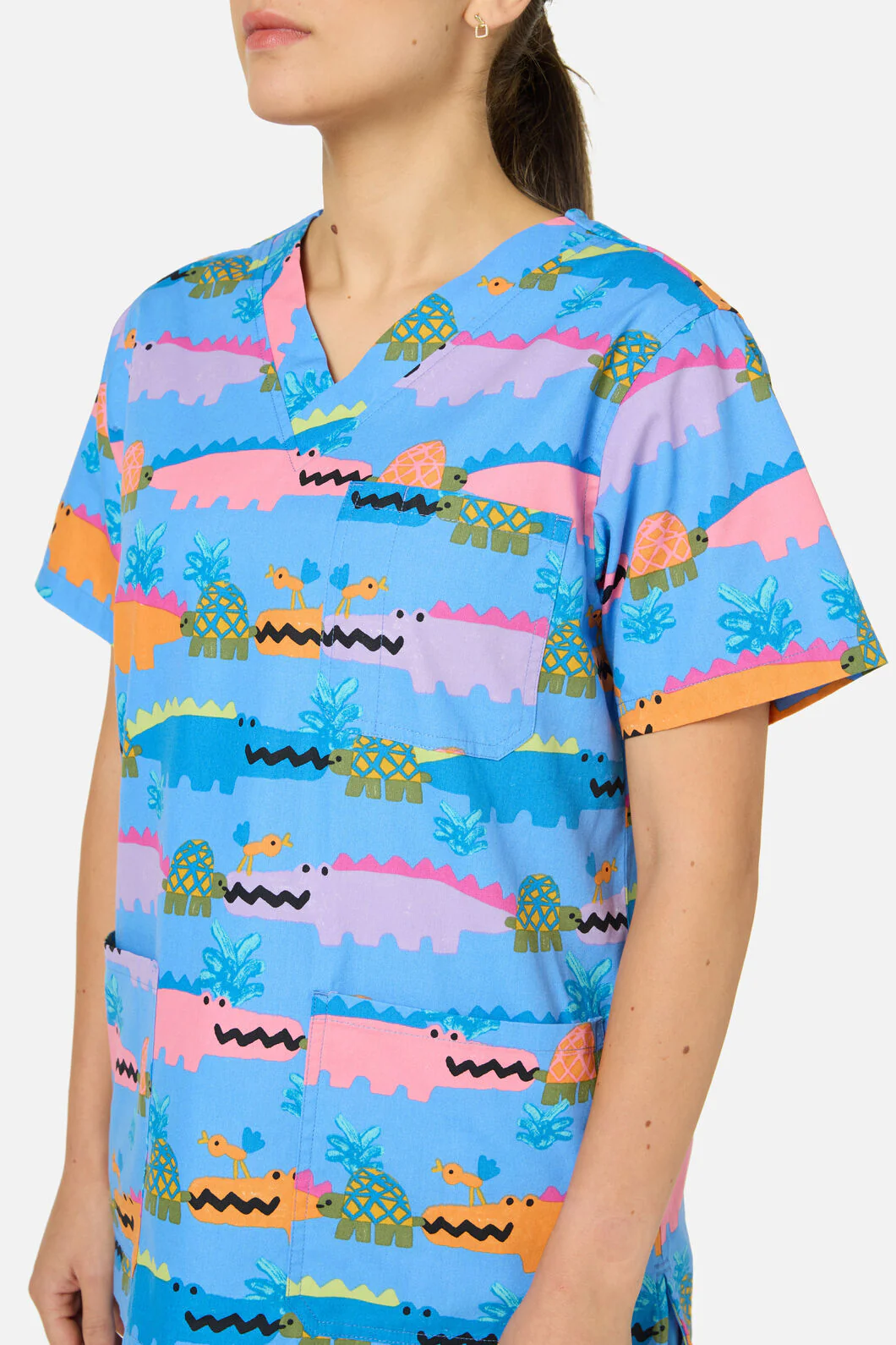 Croc Snap Top & Pant Scrub Set - Image 5
