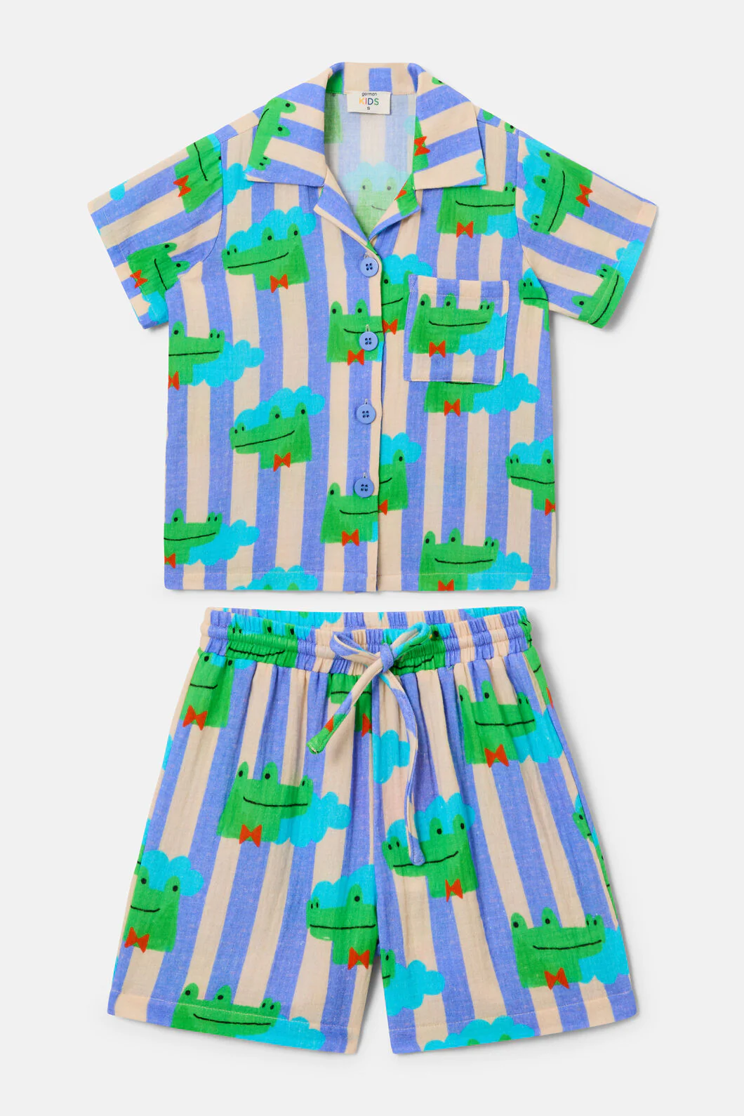 Croc Stripe Kids Pyjama Set - Image 2