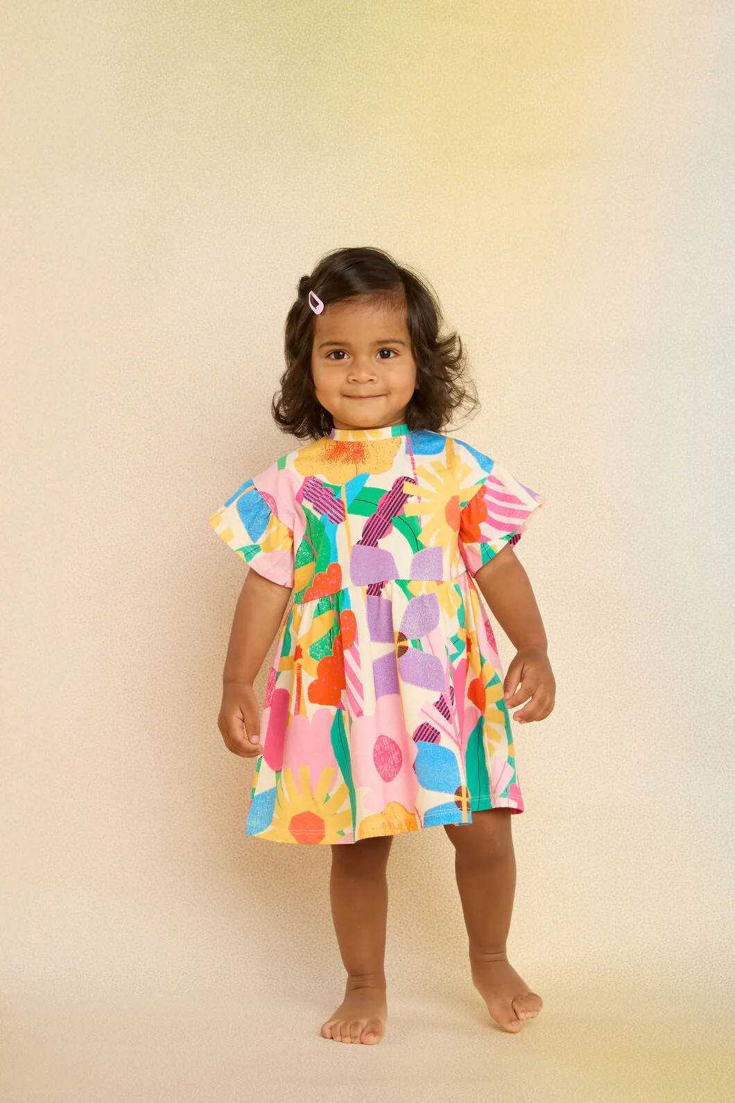 Cut Paste Floral Baby Dress