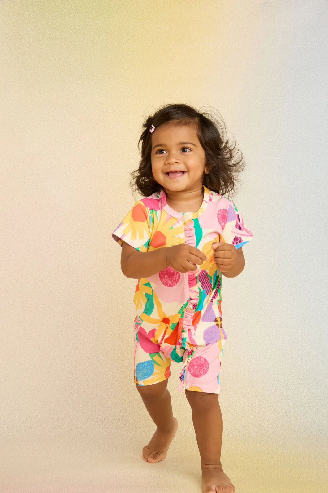 Cut Paste Floral Baby Onesie