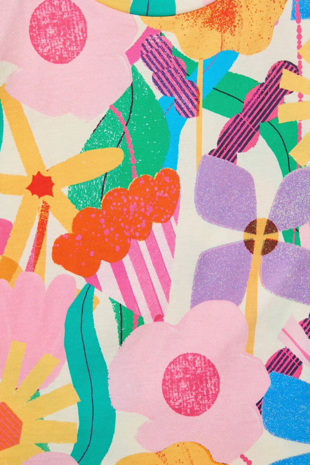 Cut Paste Floral Kids T-Shirt - Image 3