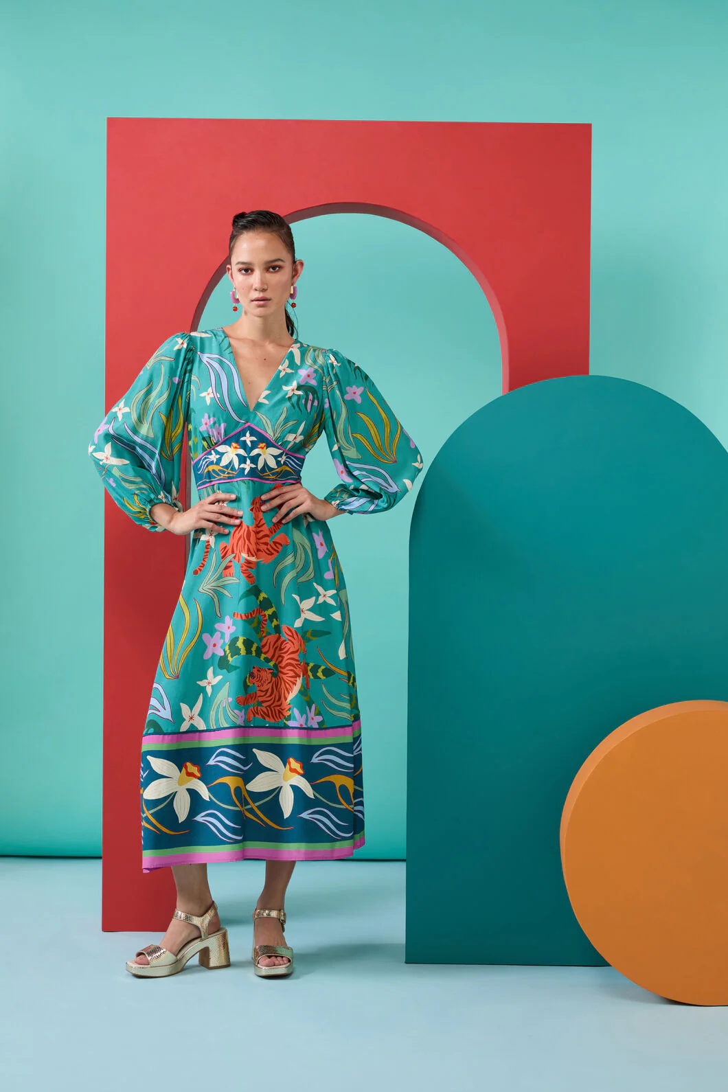 Dancing Playmates Long Sleeve Dress