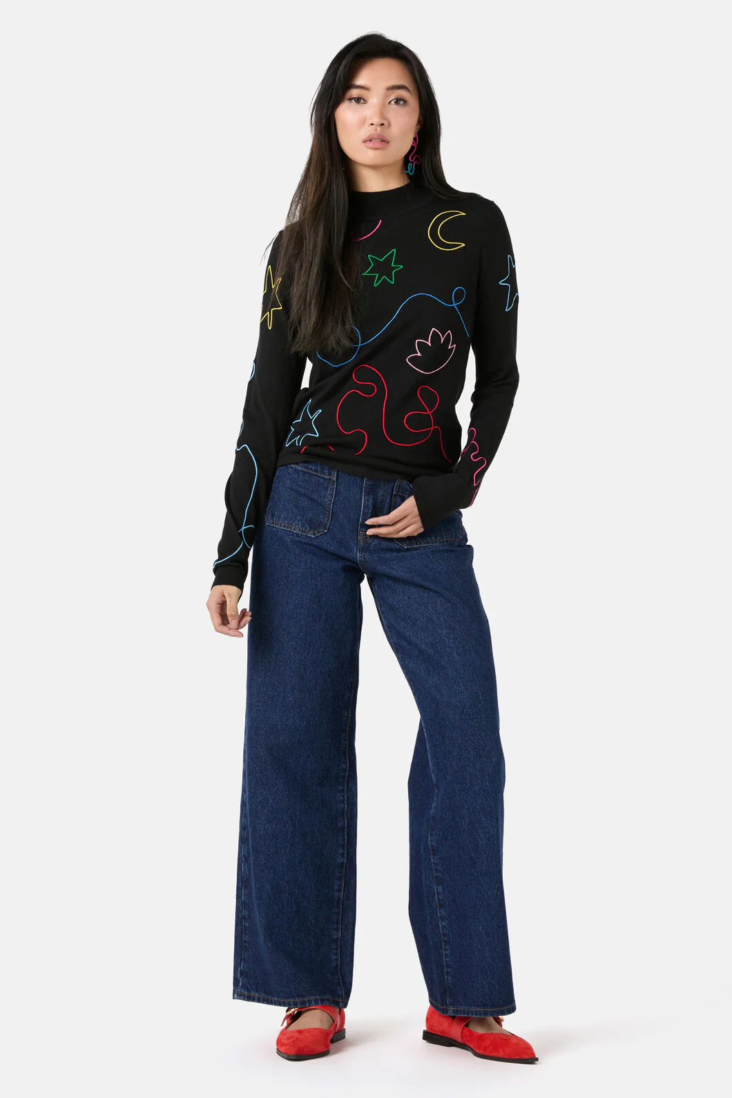 Desert Squiggle Knit Top - Image 2